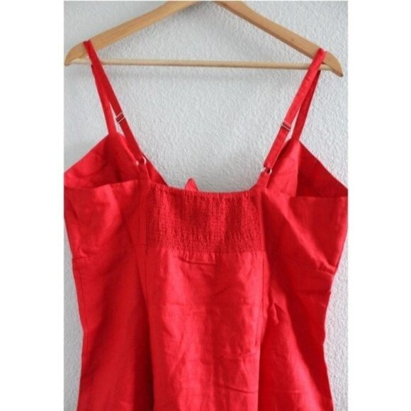 Red Carter Hannah Button Down Mini Dress in Red - Picture 6 of 7